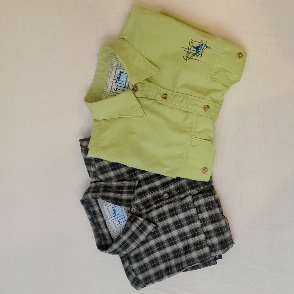 Bundle Two Guy Harvey Aftco Fishing Shirts Medium